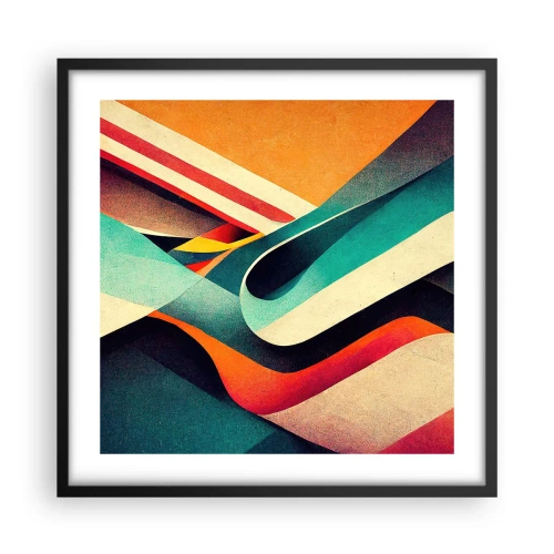 Póster en marco negro - Composición intensa - 50x50 cm