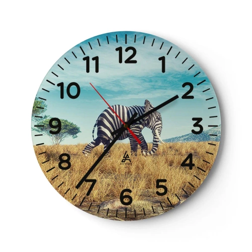 Reloj de pared - Reloj de vidrio - El gris ya no está de moda - 30x30 cm