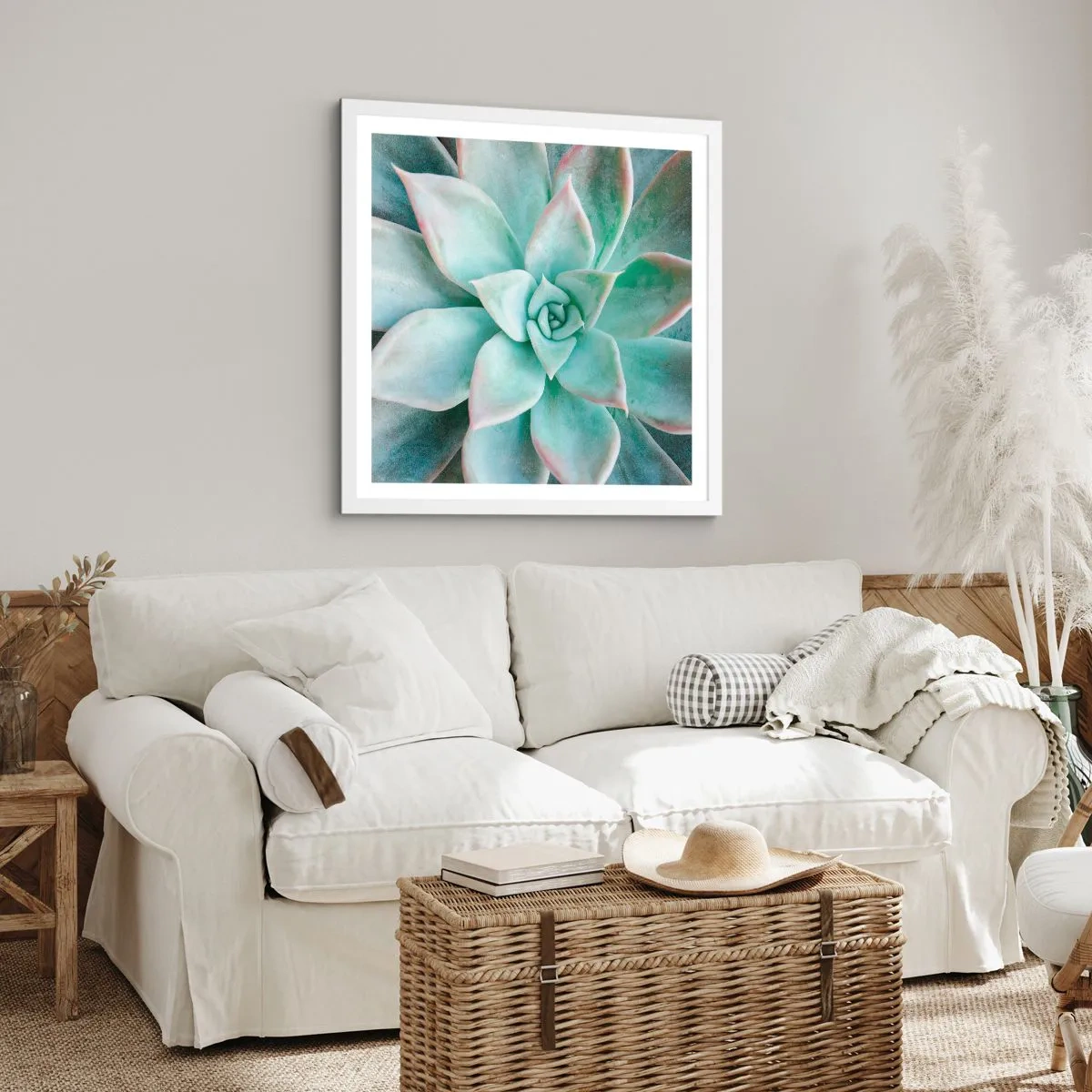 Póster en marco blanco - El corazón del desierto - 50x50 cm