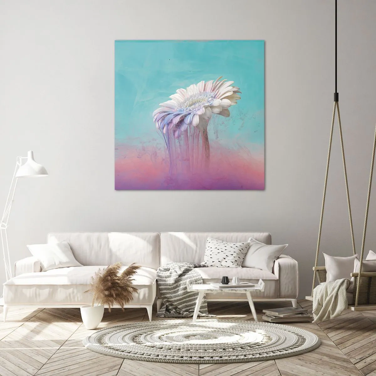 Cuadro sobre lienzo - Impresión de Imagen - El inframundo de las flores - 50x50 cm