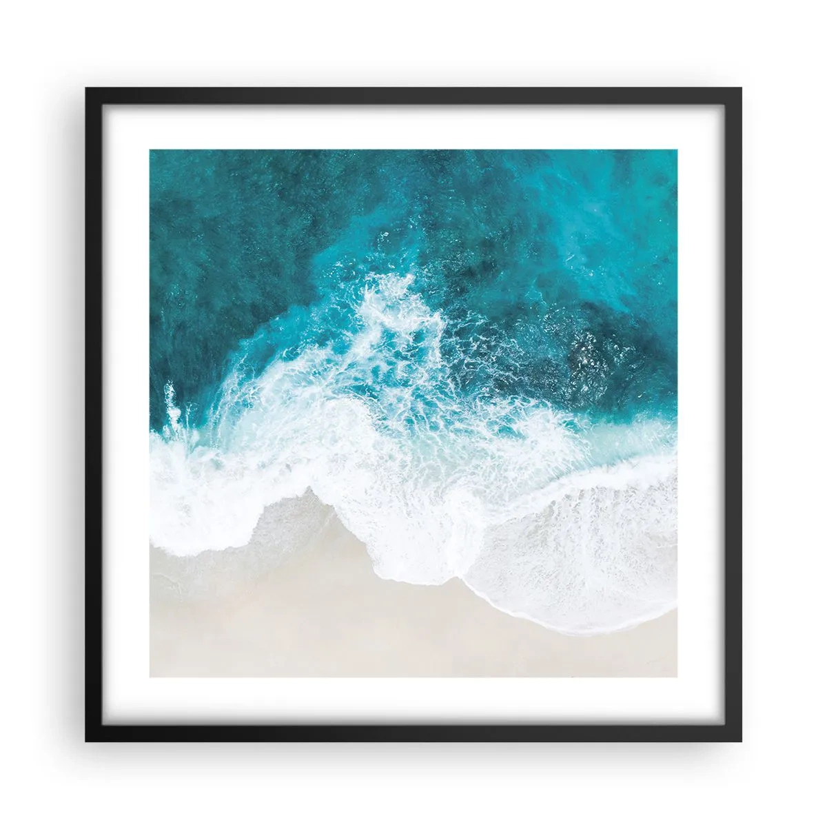 Póster en marco negro - Una caricia natural - 50x50 cm