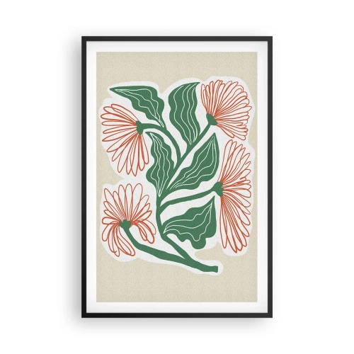 Póster en marco negro - Folclórico y moderno - 61x91 cm