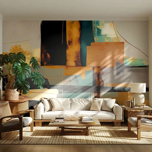 Fotomural Premium Canvas - Abstracción: luces y sombras - Abstracción, Moderno, Pedazo - 400x280 cm