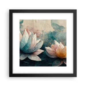 Póster en marco negro - Estrellas de lago - 30x30 cm