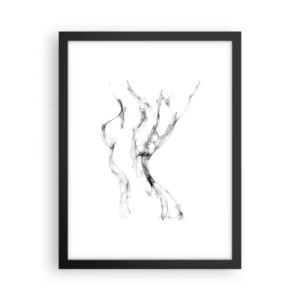 Póster en marco negro - Hermosa y fuerte - 30x40 cm