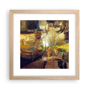 Póster en marco roble claro - Frío, templado, caliente - 30x30 cm