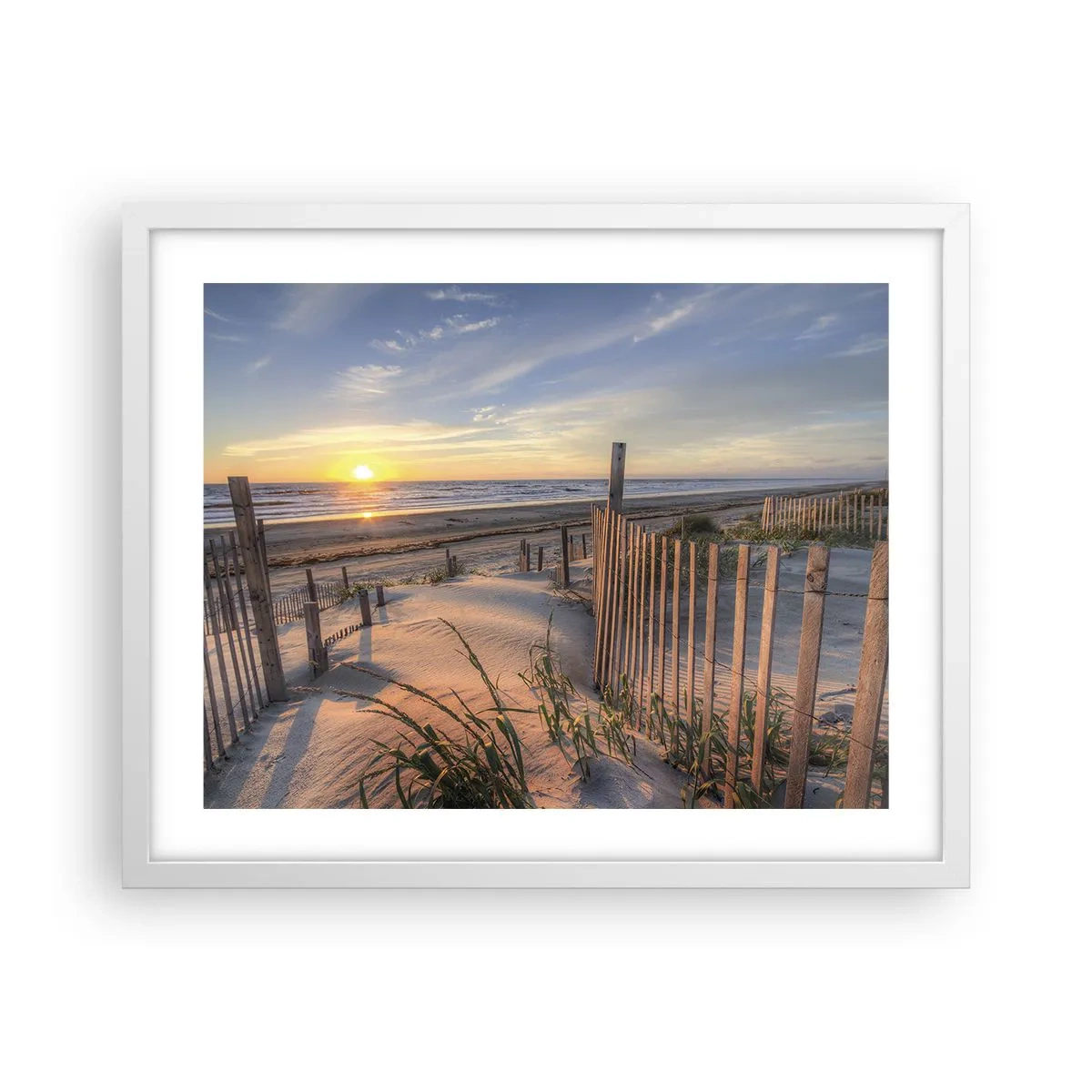 Póster en marco blanco - El resplandor y la sombra del viento - 50x40 cm