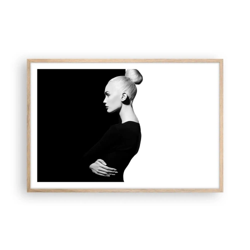 Póster en marco roble claro - Simplemente femenina - 91x61 cm