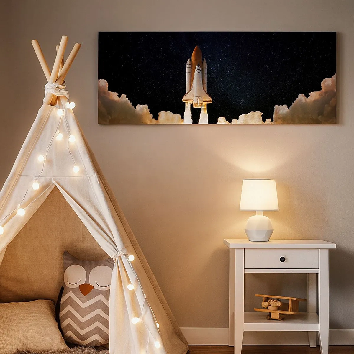 Cuadro sobre lienzo - Impresión de Imagen - ¡Ad astra! - 100x40 cm