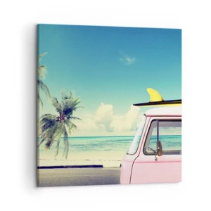 Cuadro sobre lienzo - Impresión de Imagen - Comienzan las vacaciones - 60x60 cm