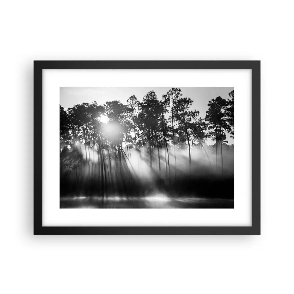 Póster en marco negro - Sol imparable - 40x30 cm