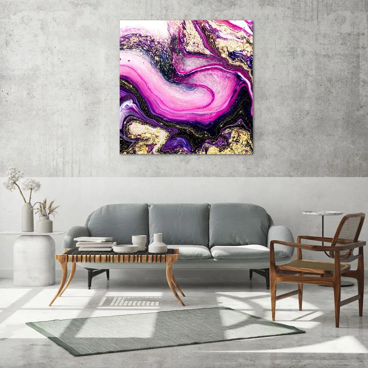 Cuadro sobre vidrio - Impresiones sobre Vidrio - Un momento abstracto - 40x40 cm