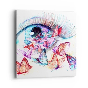 Cuadro sobre lienzo - Impresión de Imagen - El encanto de los ojos de cuento de hadas - 40x40 cm