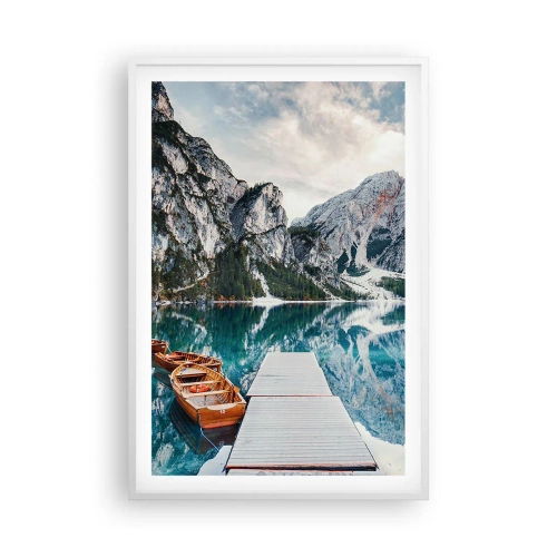 Póster en marco blanco - Te mostraremos la fuente de la belleza - 61x91 cm