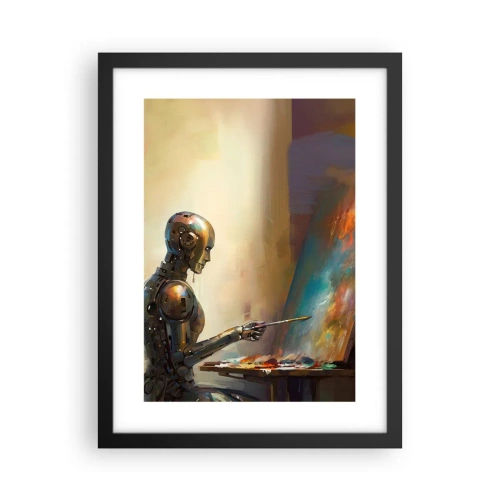 Póster en marco negro - Arte del futuro - 30x40 cm