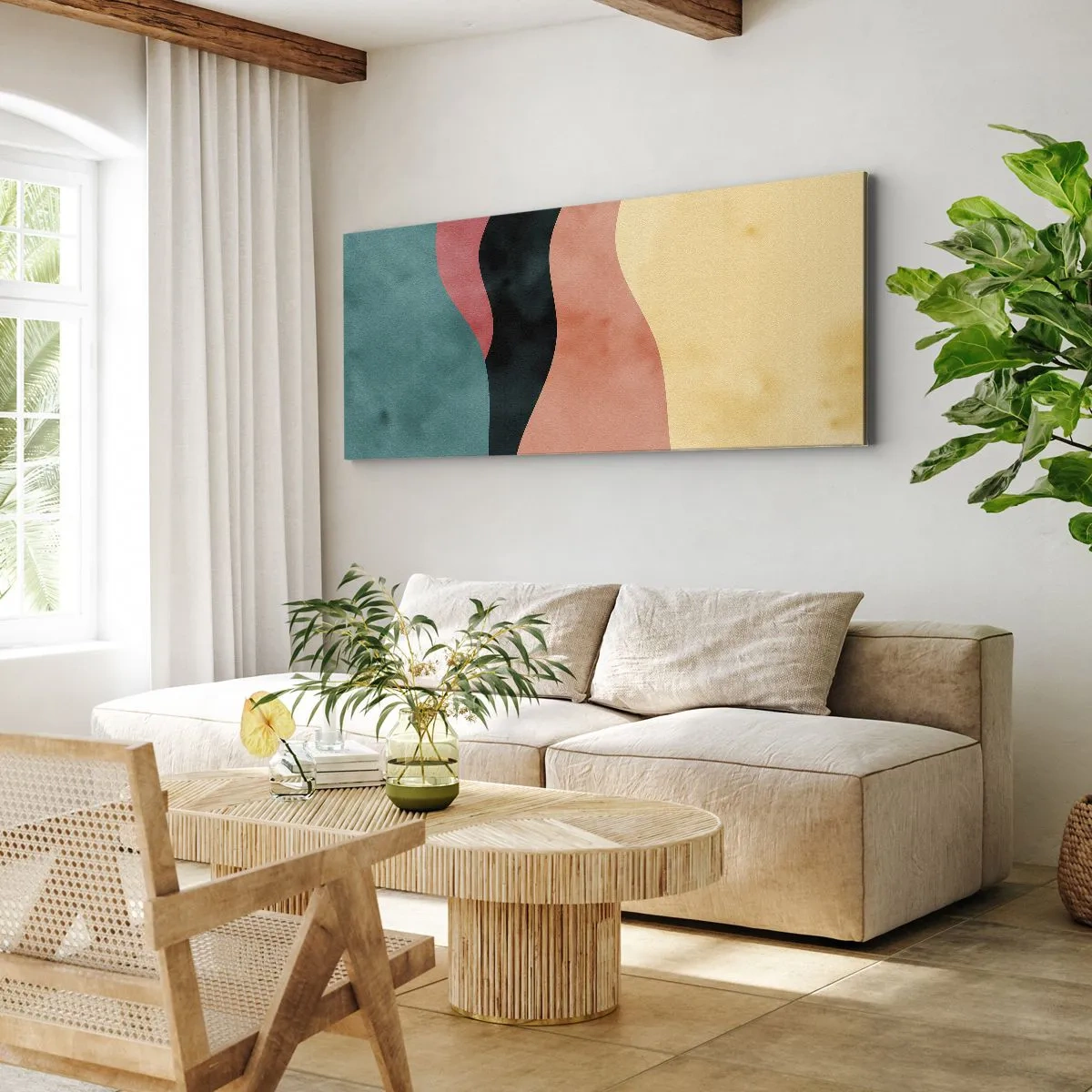 Cuadro sobre lienzo - Impresión de Imagen - Discordia compatible - 100x40 cm