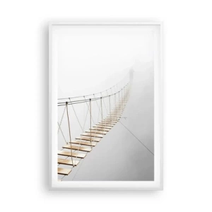 Póster en marco blanco - ¿Adónde le llevará? - 61x91 cm