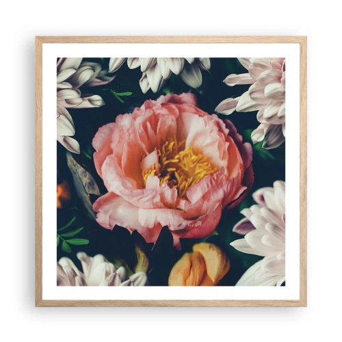 Póster en marco roble claro - Con esplendor barroco - 60x60 cm
