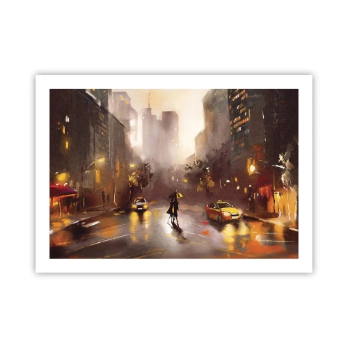 Póster - En las luces de Nueva York - 70x50 cm