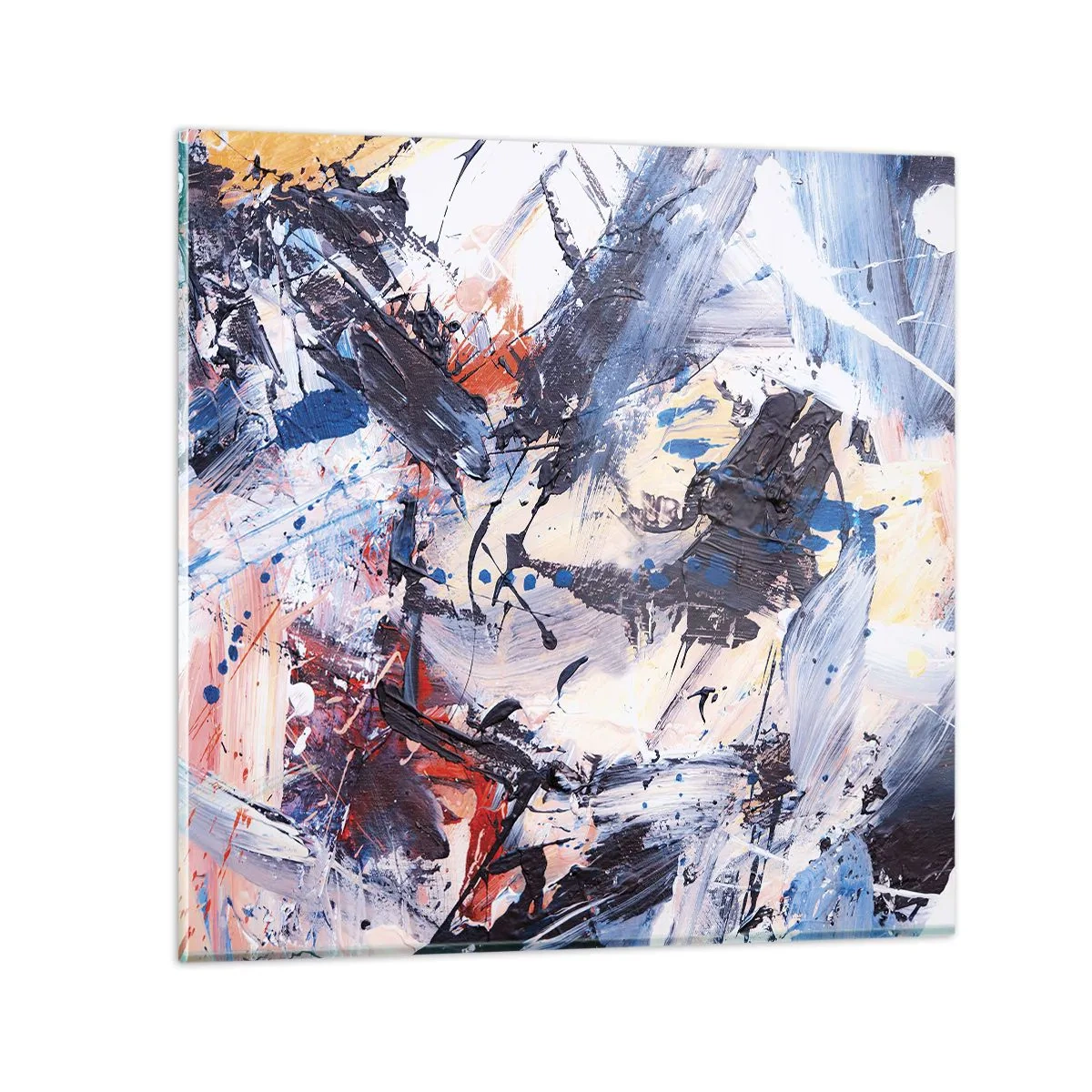 Cuadro sobre vidrio - Impresiones sobre Vidrio - Danza loca de la abstracción - 30x30 cm