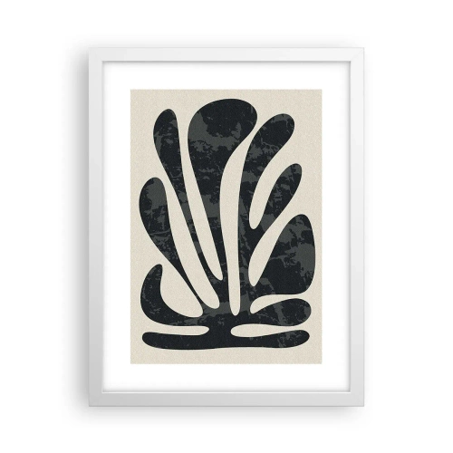 Póster en marco blanco - Abstracción con varios extremos - 30x40 cm