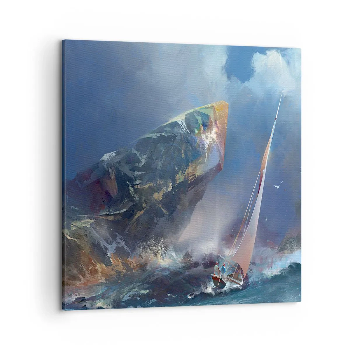 Cuadro sobre lienzo - Impresión de Imagen - La gloria es para los valientes - 50x50 cm