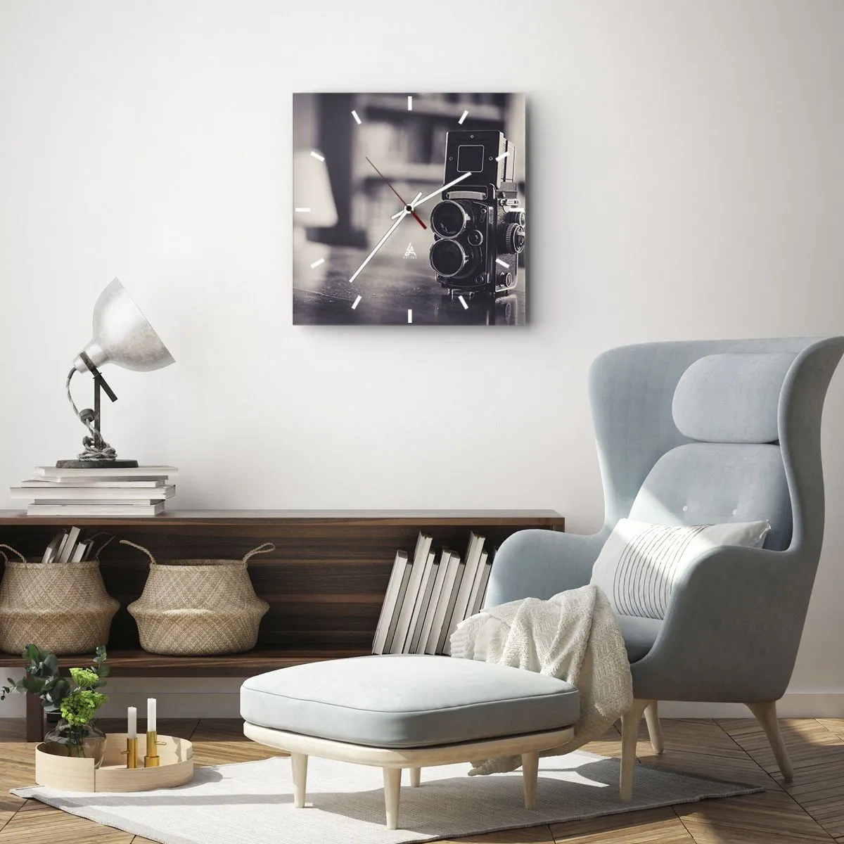 Reloj de pared - Reloj de vidrio - La magia de la fotografía antigua - 40x40 cm