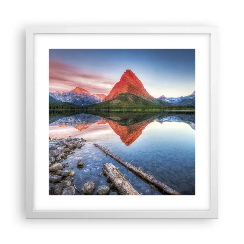 Póster en marco blanco - Cálido y frío - 40x40 cm