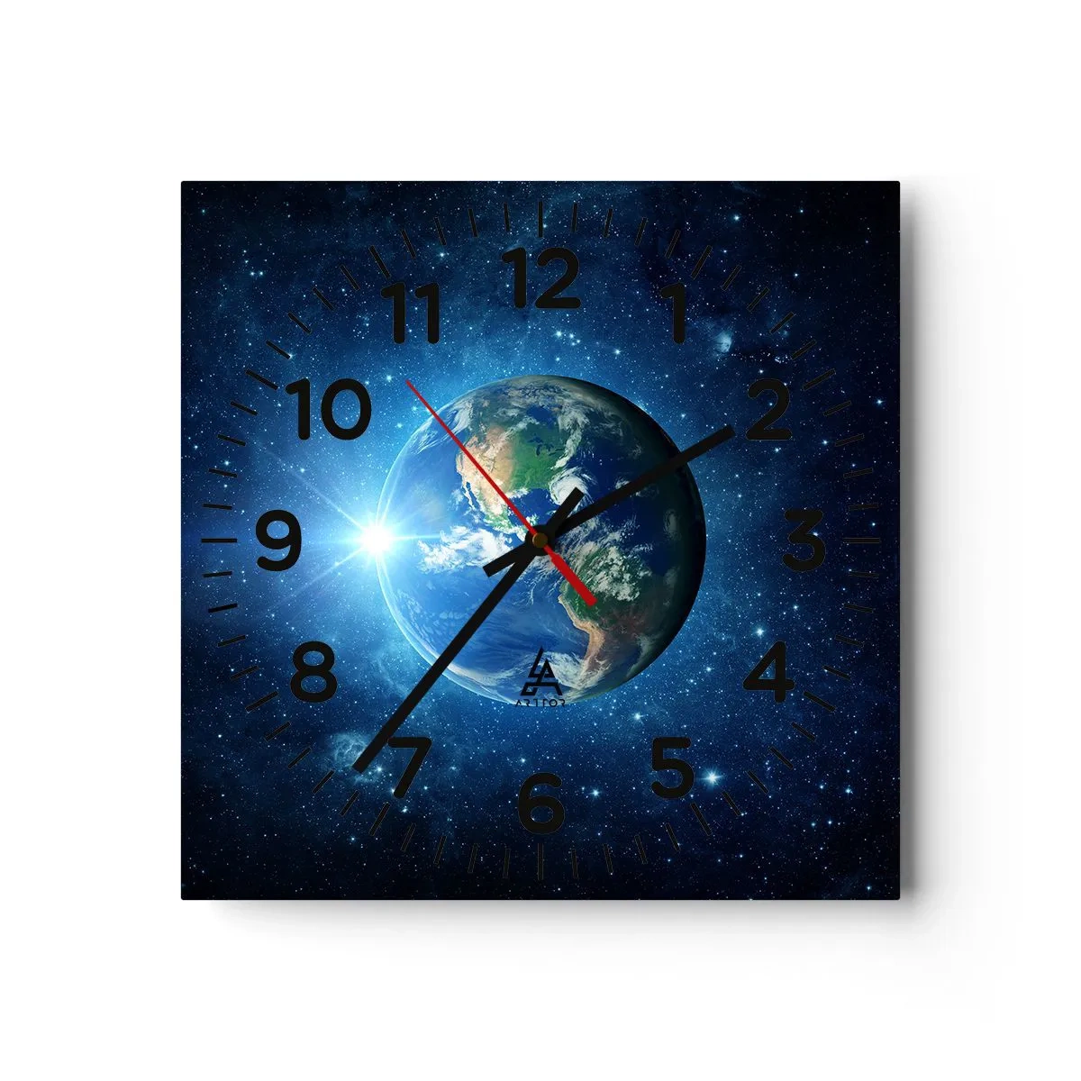 Reloj de pared - Reloj de vidrio - Estamos en el cielo - 40x40 cm