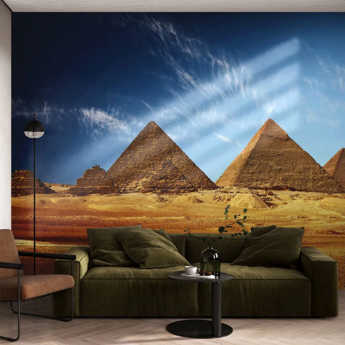 Fotomural Premium Canvas - 40 siglos te observan - Pirámides, Arquitectura, Paisaje - 250x175 cm