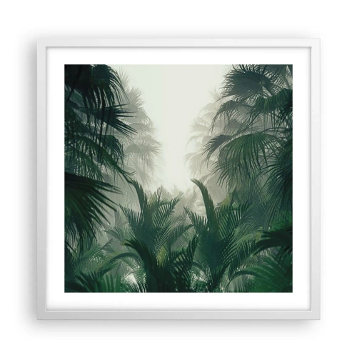 Póster en marco blanco - Misterio tropical - 50x50 cm