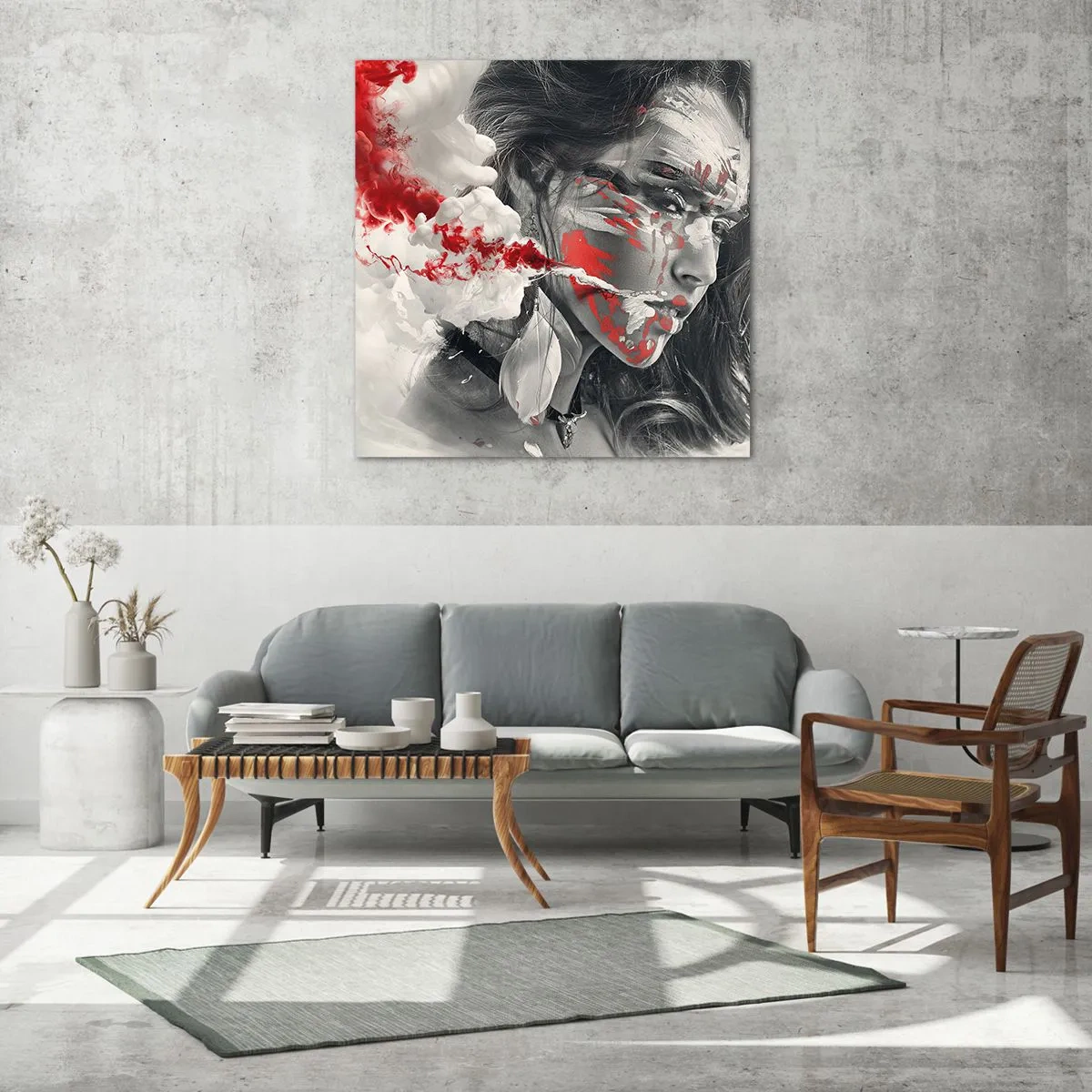 Cuadro sobre vidrio - Impresiones sobre Vidrio - En los humos del absurdo - 50x50 cm