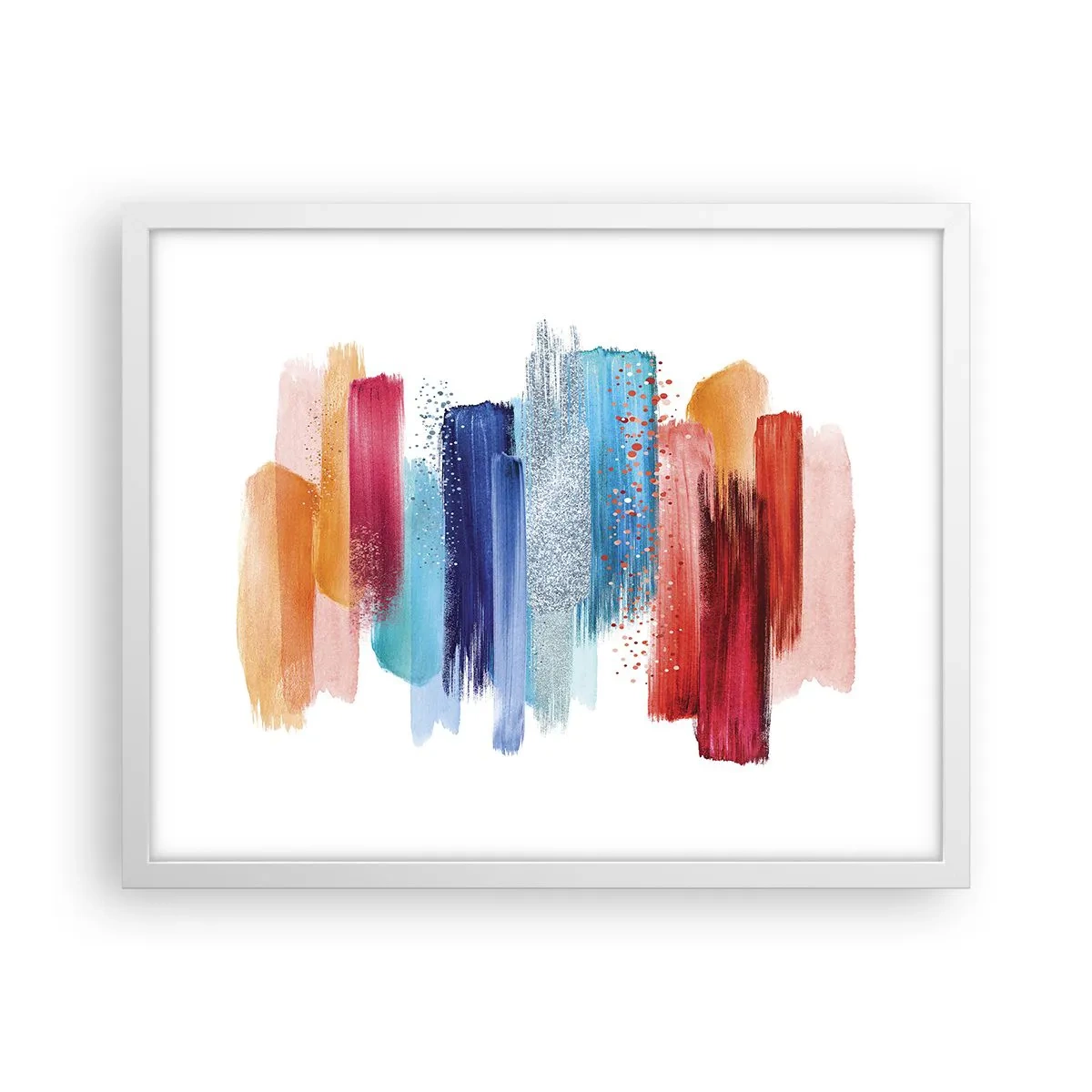 Póster en marco blanco - Arriba y abajo - 50x40 cm