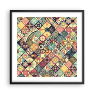 Póster en marco negro - Clima marroquí - 50x50 cm