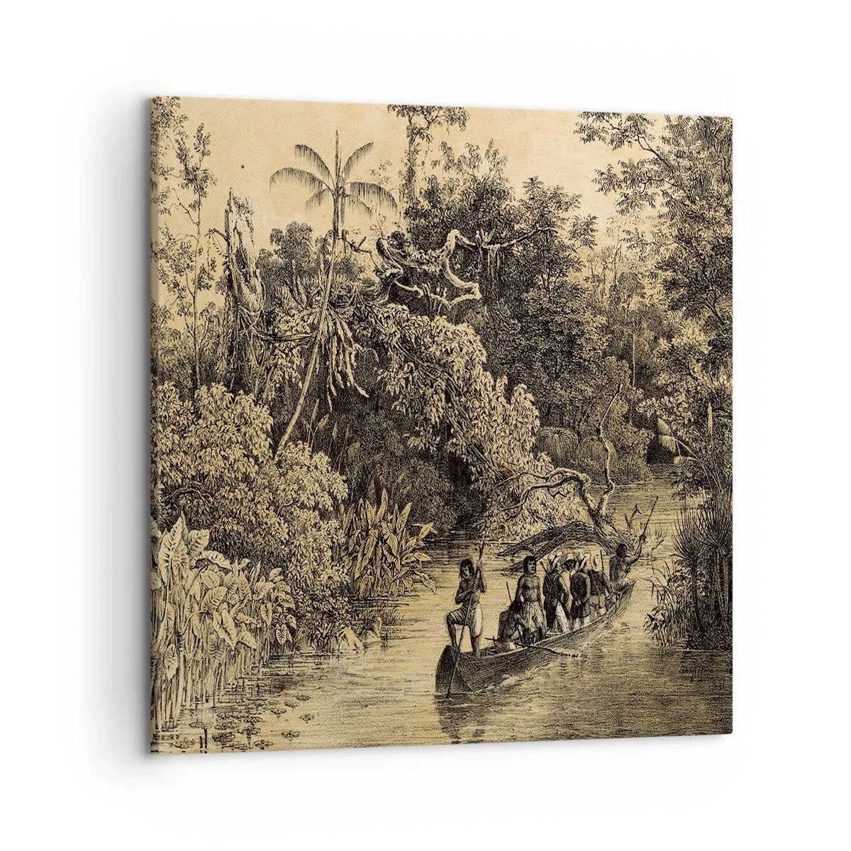 Cuadro sobre lienzo - Impresión de Imagen - Expedición a la fuente - 50x50 cm