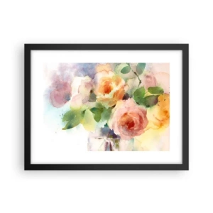 Póster en marco negro - Delicado como una acuarela - 40x30 cm