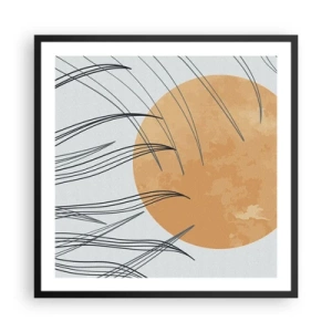 Póster en marco negro - Siempre hacia el sol - 60x60 cm