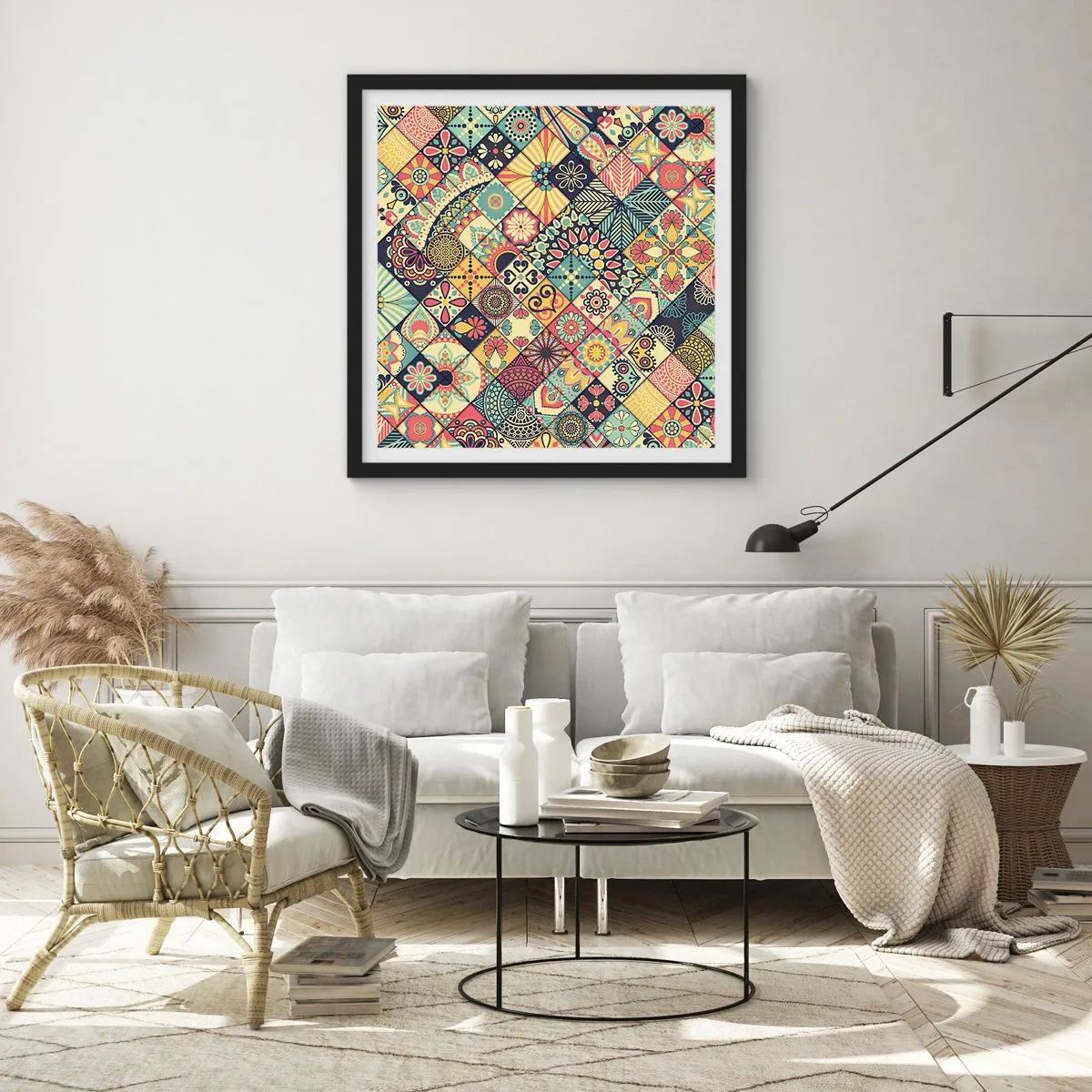 Póster en marco negro - Clima marroquí - 50x50 cm