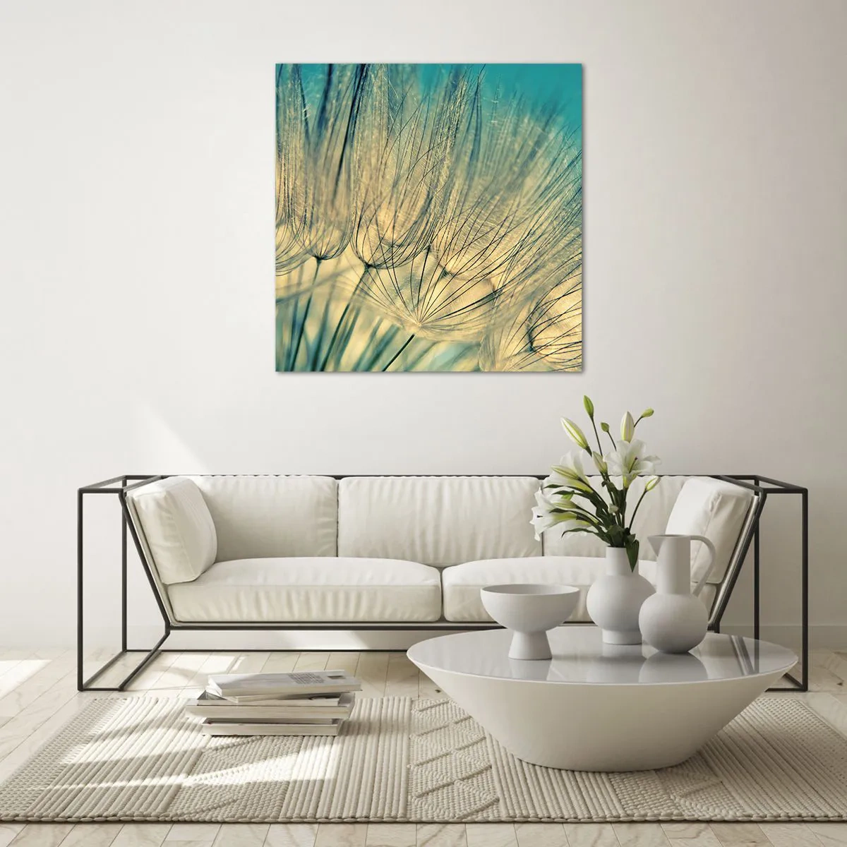 Cuadro sobre vidrio - Impresiones sobre Vidrio - Esperando el viento - 40x40 cm