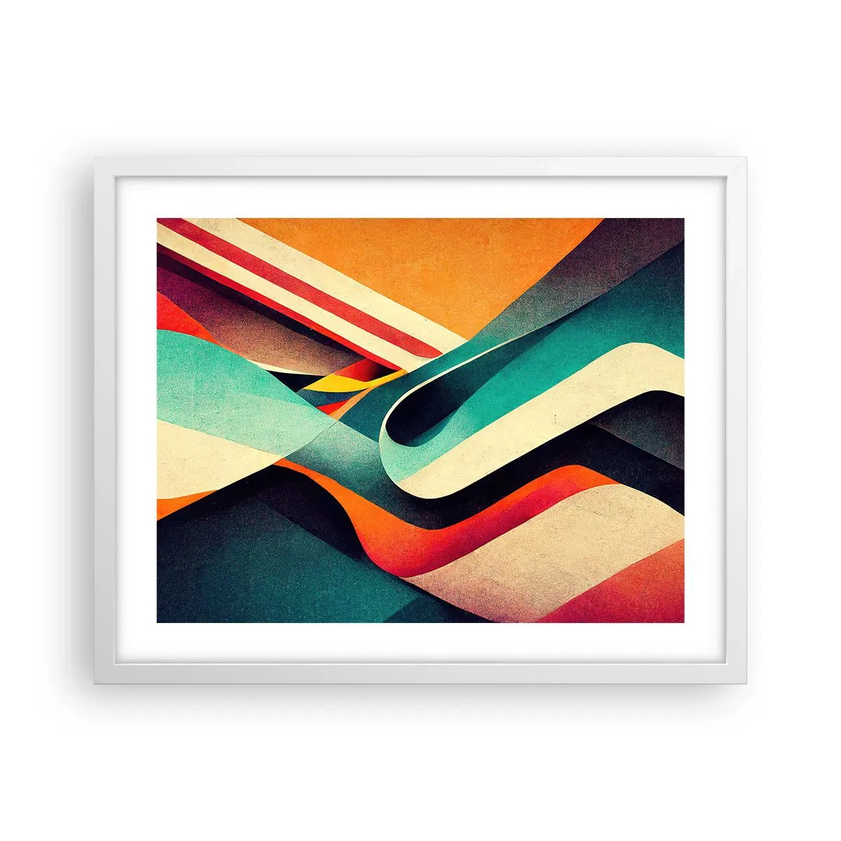Póster en marco blanco - Composición intensa - 50x40 cm