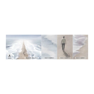 Muestra de fotomural Premium Canvas - Un futuro brillante - Mar, Brillante, Playa - 100x30 cm