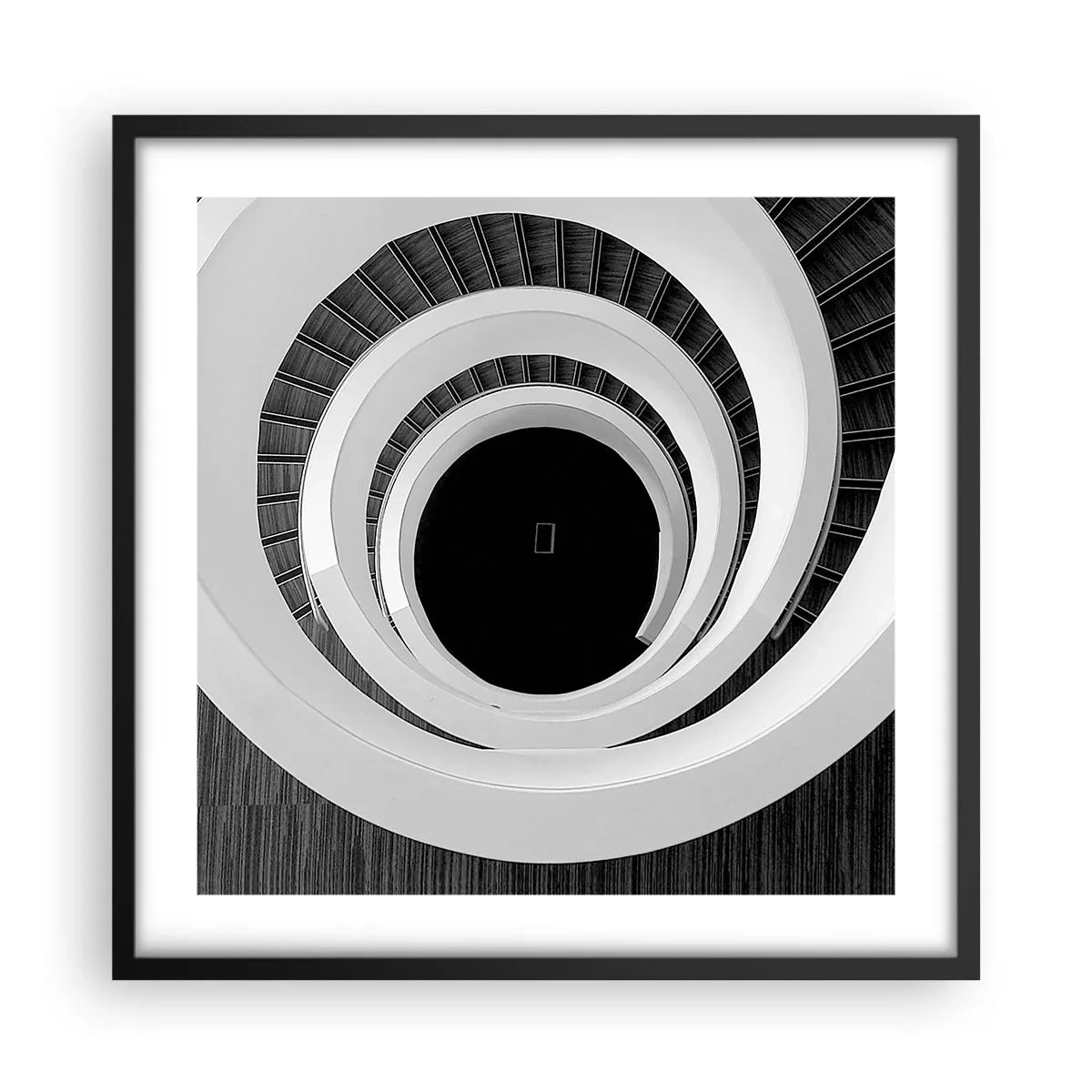 Póster en marco negro - Hacia el origen - 50x50 cm