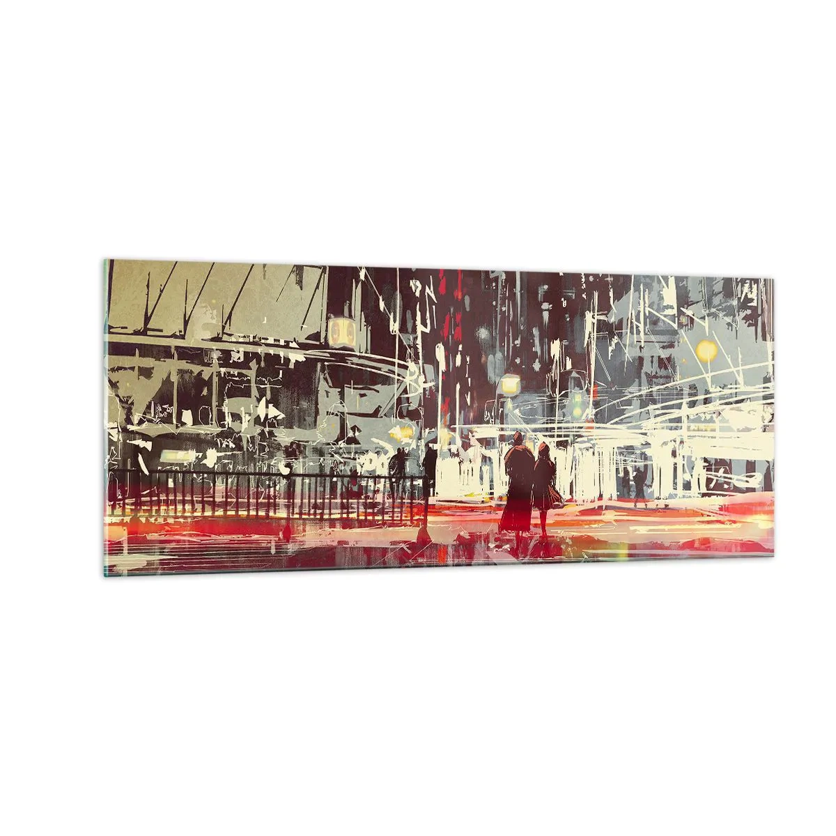 Cuadro sobre vidrio - Impresiones sobre Vidrio - Una travesía metropolitana - 100x40 cm