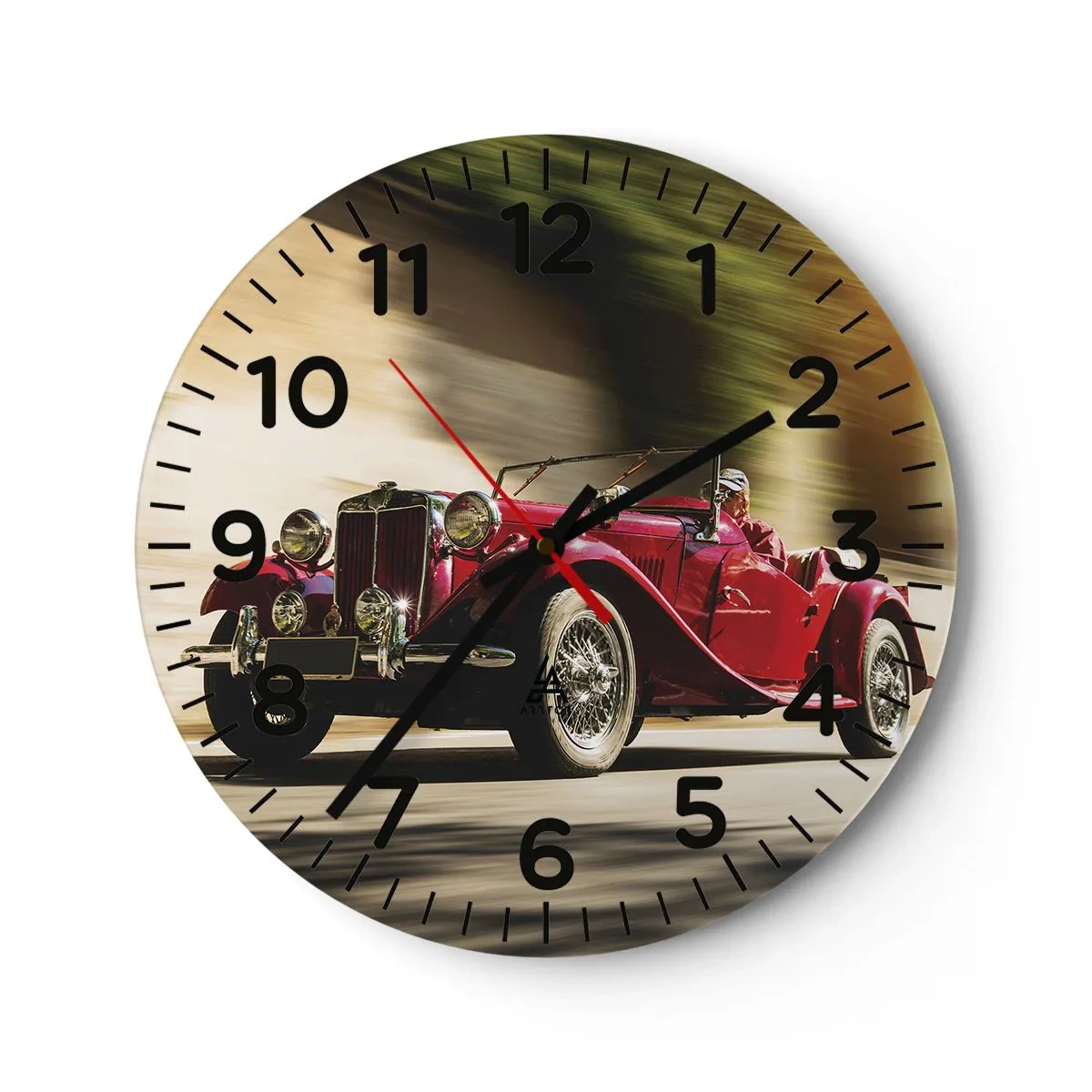 Reloj de pared - Reloj de vidrio - Hermosa pieza de museo - 40x40 cm