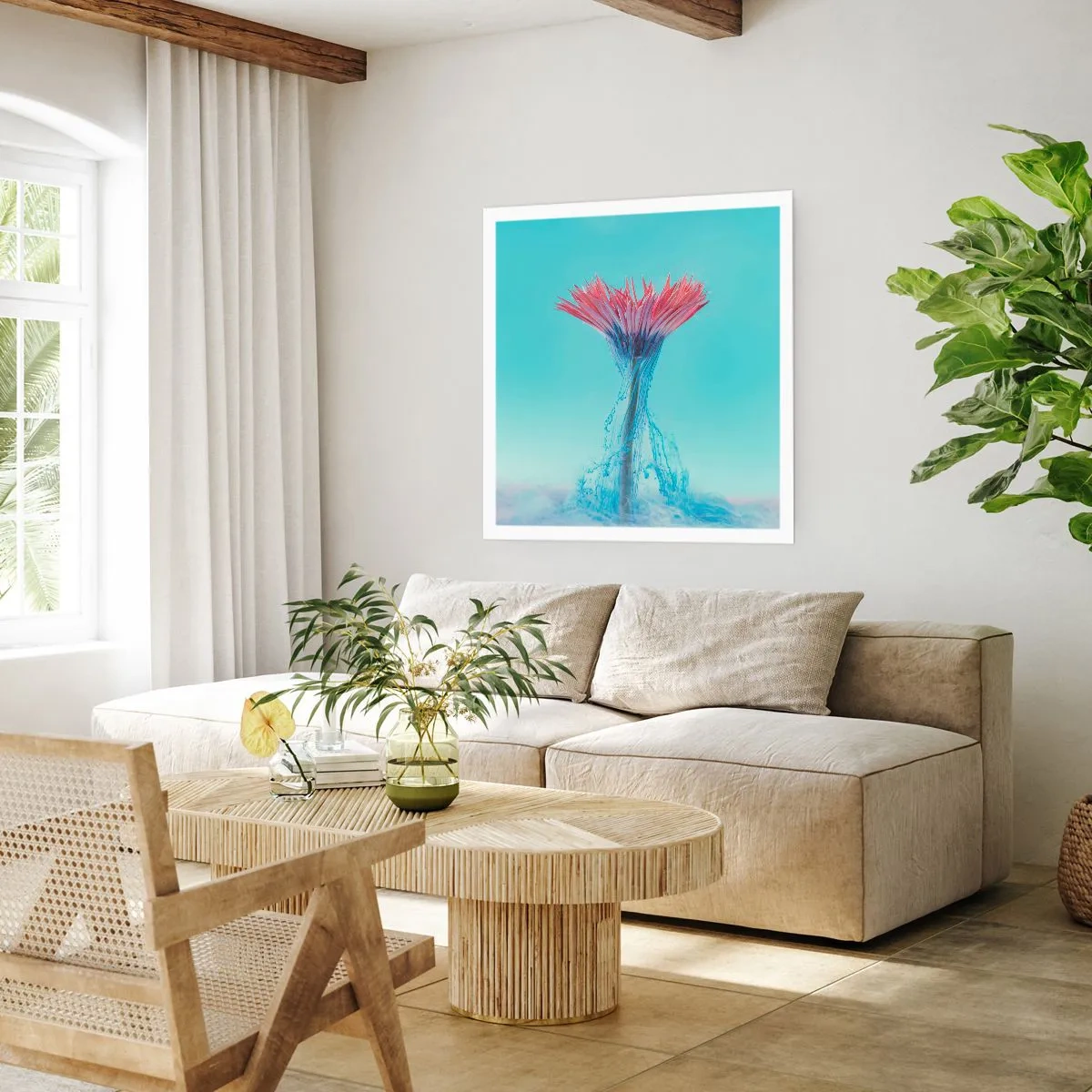 Póster - En un abrazo vigorizante - 40x40 cm