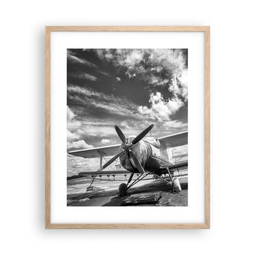 Póster en marco roble claro - No puedo esperar - 40x50 cm