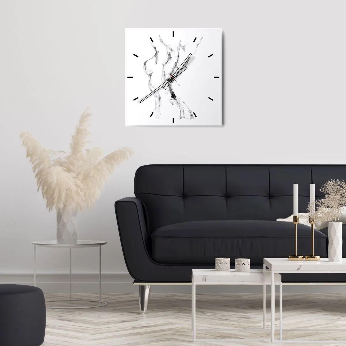 Reloj de pared - Reloj de vidrio - Hermosa y fuerte - 30x30 cm