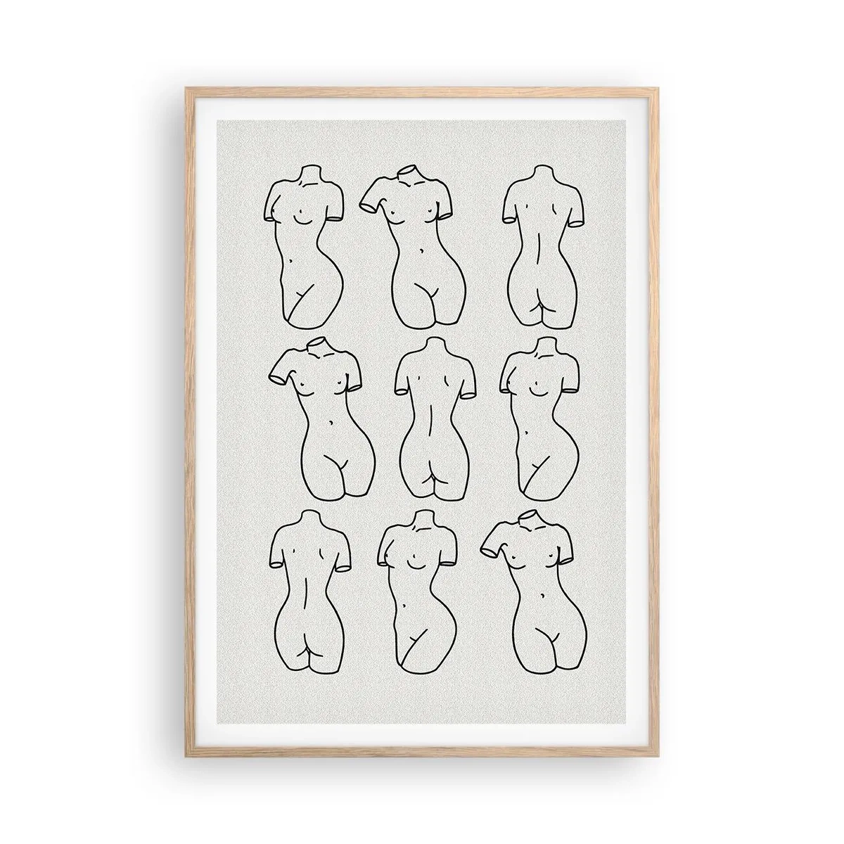 Póster en marco roble claro - Solo Venus - 70x100 cm