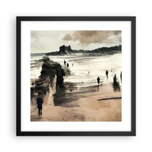 Póster en marco negro - Un sueño evocado - 40x40 cm