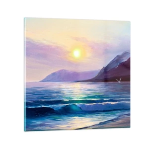 Cuadro sobre vidrio - Impresiones sobre Vidrio - Cristal de agua y aire - 50x50 cm